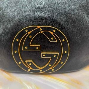 GUCCI BLACK Calfskin Blondie Hobo Black